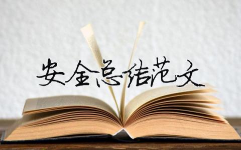 安全總結范文（精選合集19篇）