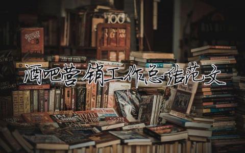 酒吧營銷工作總結(jié)范文（精選合集8篇）