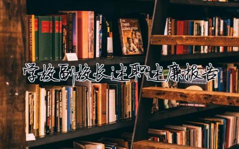 學(xué)校副校長(zhǎng)述職述廉報(bào)告（精選合集15篇）