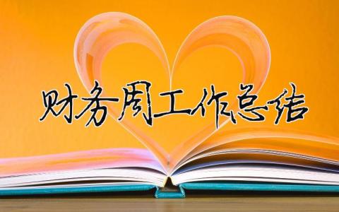 財務周工作總結 財務周工作總結怎么寫（精選合集11篇）