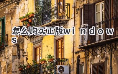 怎么購買正版windows
