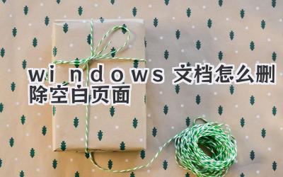 windows文檔怎么刪除空白頁面