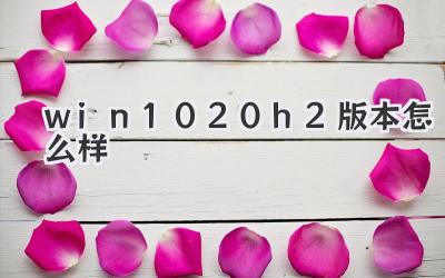 win1020h2版本怎么樣