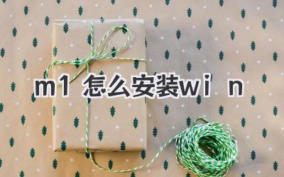 m1怎么安裝win