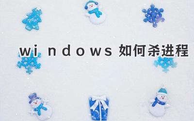 windows如何殺進程