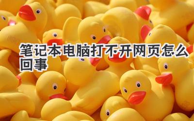筆記本電腦打不開網(wǎng)頁怎么回事