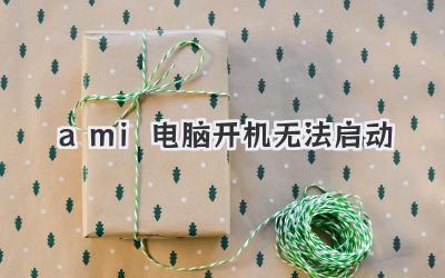 ami電腦開機無法啟動