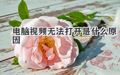 電腦視頻無法打開是什么原因