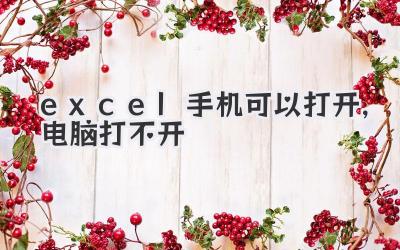 excel手機(jī)可以打開,電腦打不開