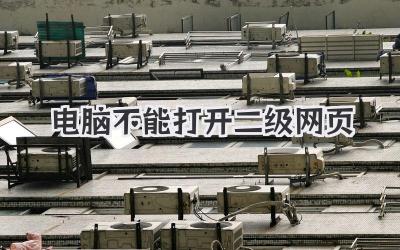 電腦不能打開(kāi)二級(jí)網(wǎng)頁(yè)