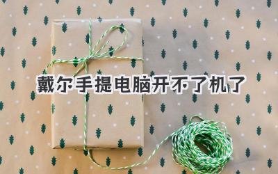 戴爾手提電腦開不了機(jī)了
