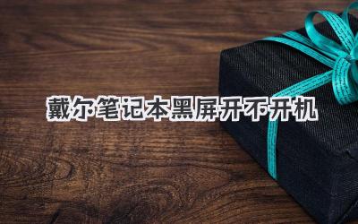 戴爾筆記本黑屏開不開機(jī)