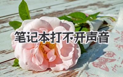 筆記本打不開聲音