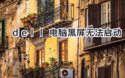 dell電腦黑屏無法啟動