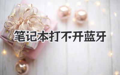 筆記本打不開藍牙