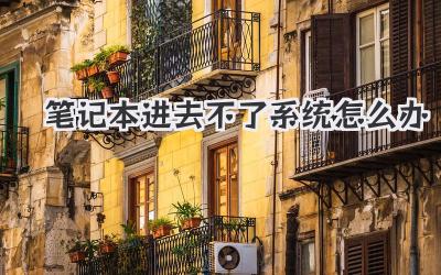 筆記本進去不了系統(tǒng)怎么辦