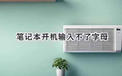 筆記本開機輸入不了字母