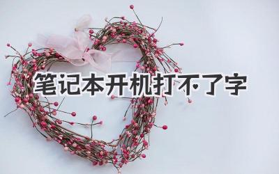 筆記本開機打不了字