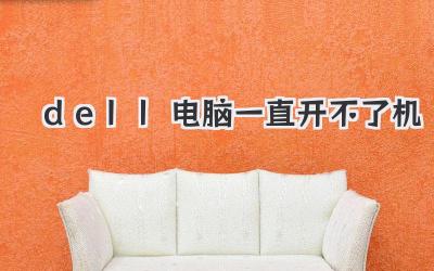 dell電腦一直開不了機(jī)