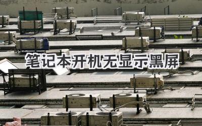 筆記本開機無顯示黑屏
