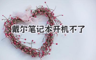戴爾筆記本開機不了