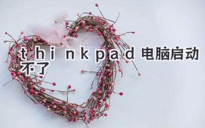 thinkpad電腦啟動不了