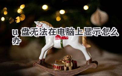 u盤無法在電腦上顯示怎么辦
