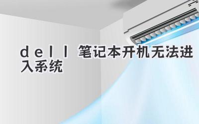dell筆記本開機無法進入系統(tǒng)