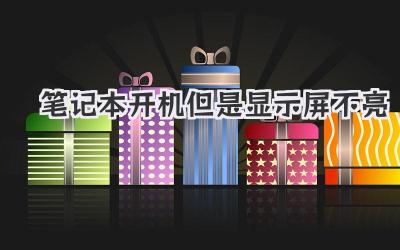 筆記本開機但是顯示屏不亮